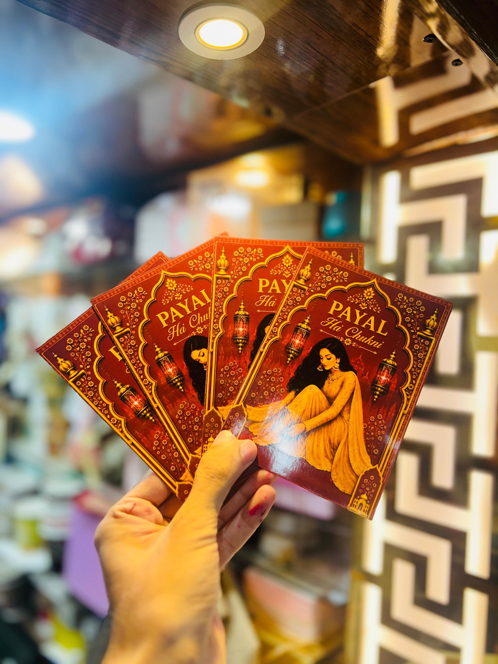 Custom 4×6 Payal Card – Mehndi & Dholki