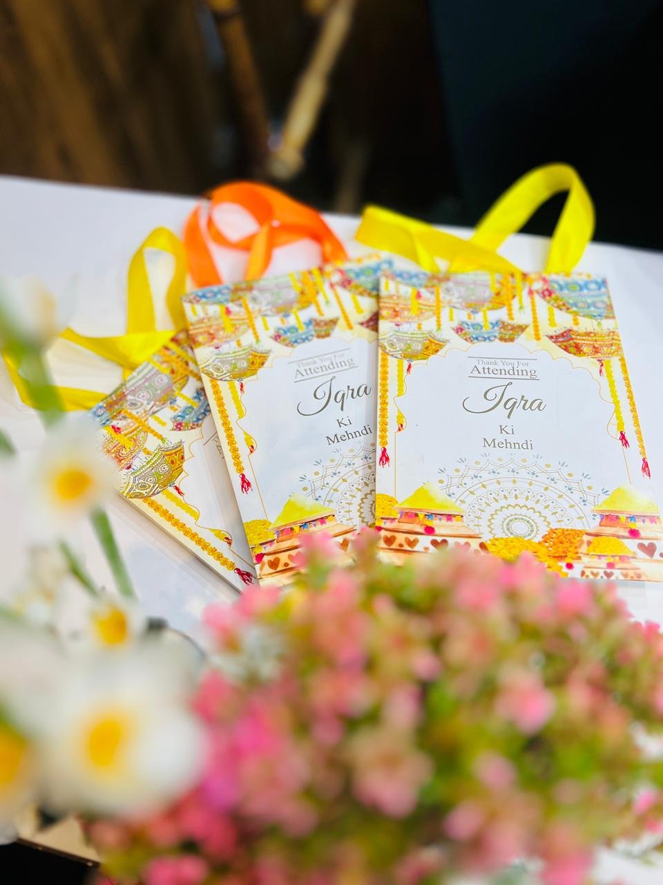 Umbrella Style  7×10 Mehndi & Dholki Favor Bag