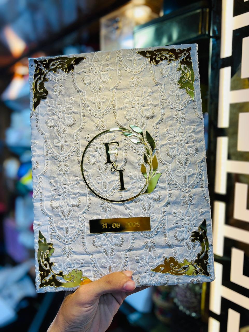 Premium Jamawar Fabric Nikkah Book with box