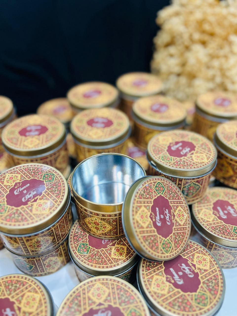Premium 3×3 Round Tin Bid & Favor Box