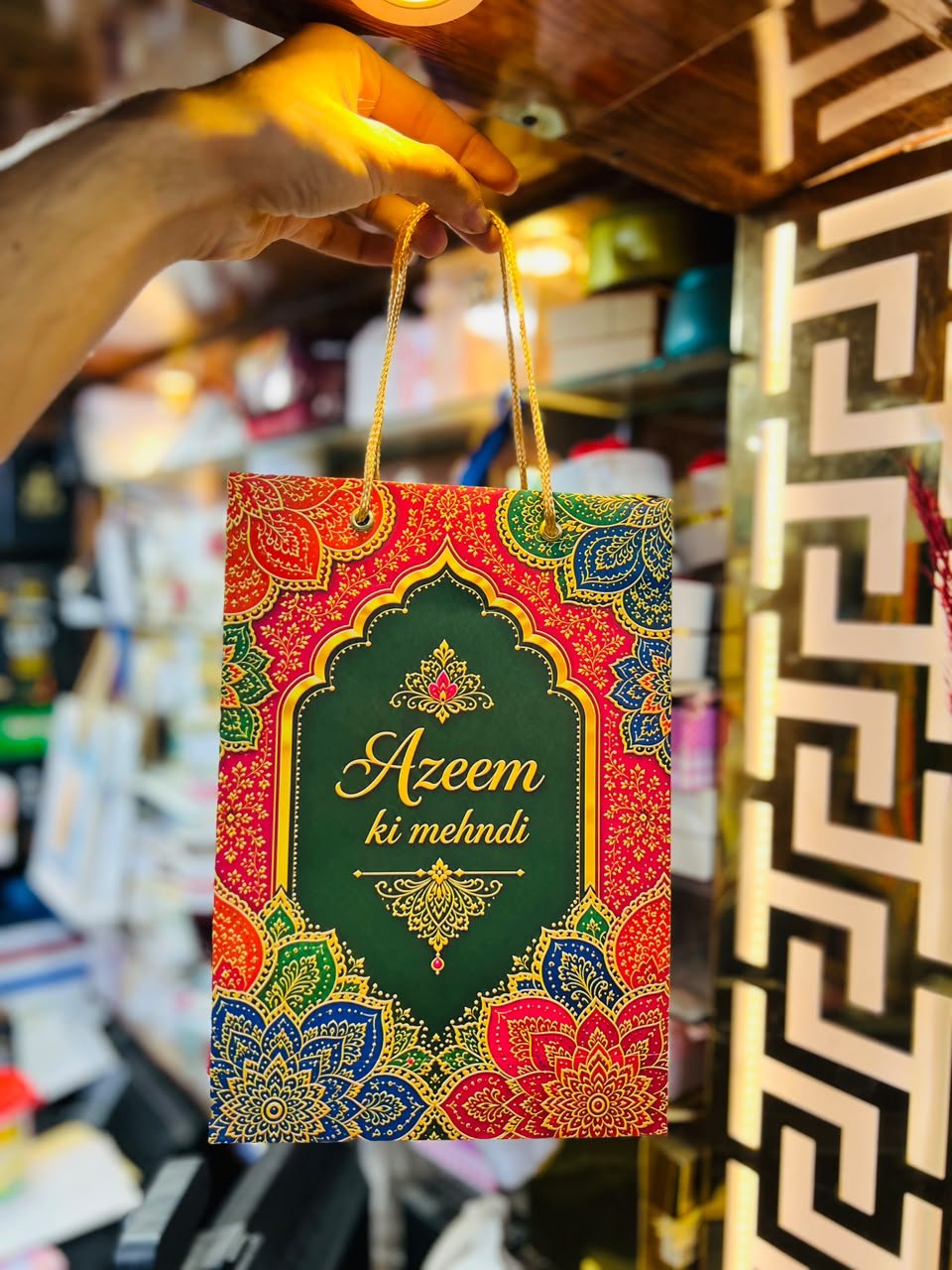 Premium 7×10 Matt Laminated Mehndi  Favor Bag