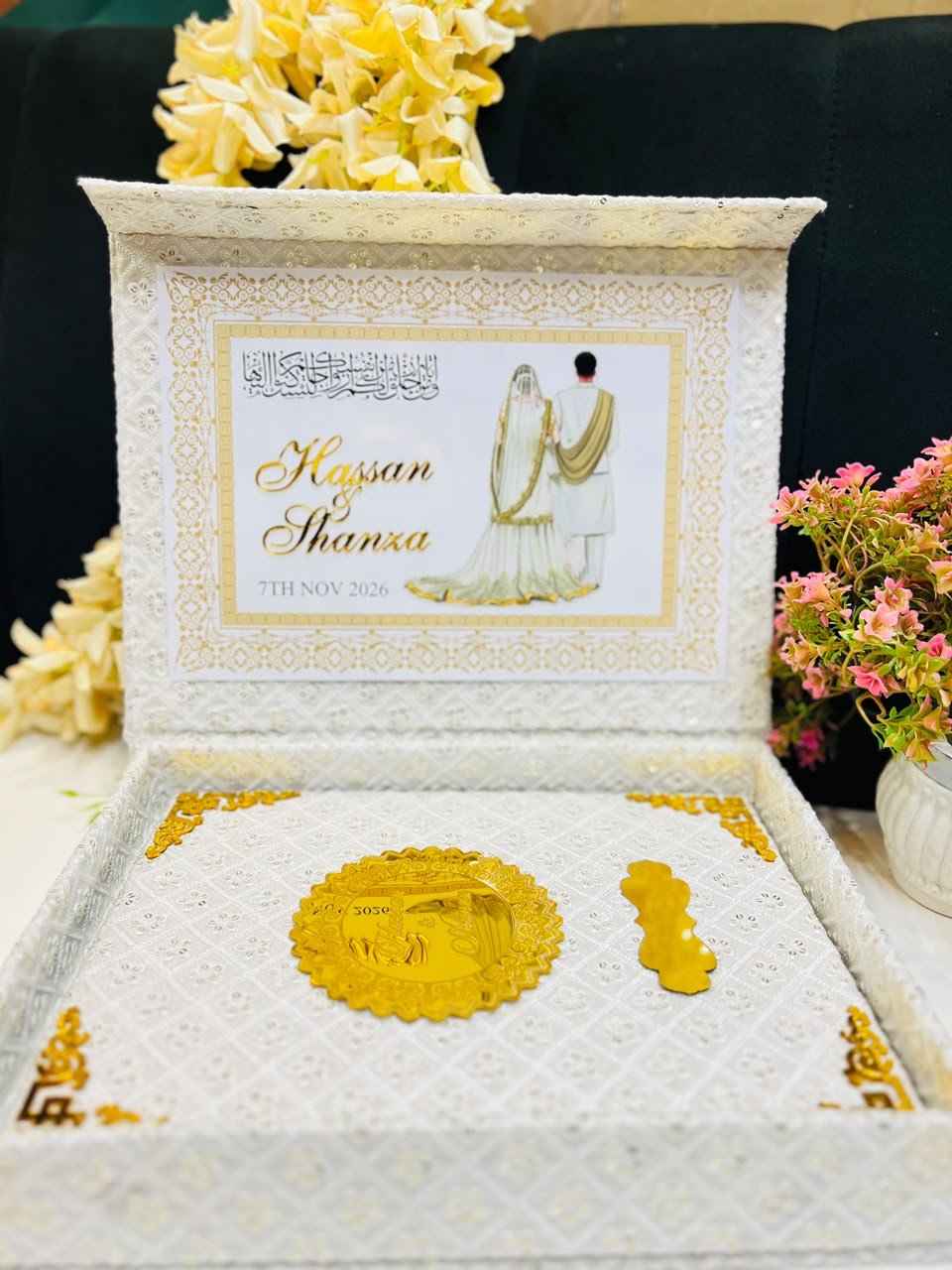 Premium Jamawar Nikkah Book with Box